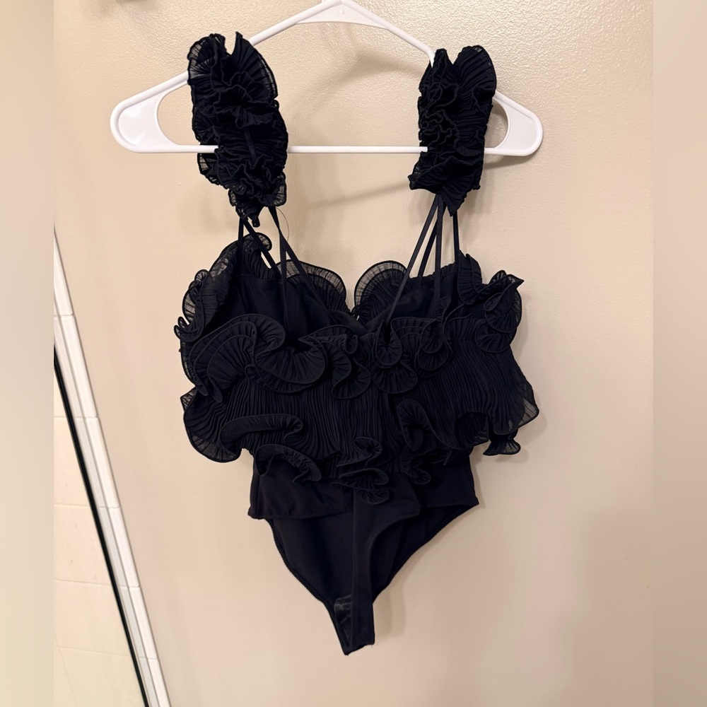Free People Ruffle Bodysuit